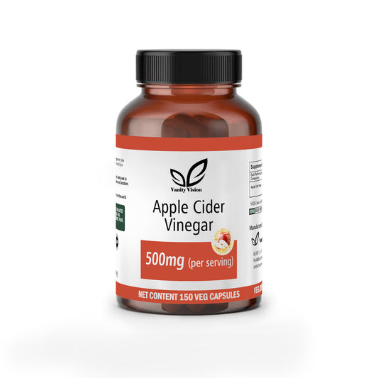 Apple Cider Vinegar 500mg Capsules – Natural Detox, Digestive Support, and Healthy Metabolism