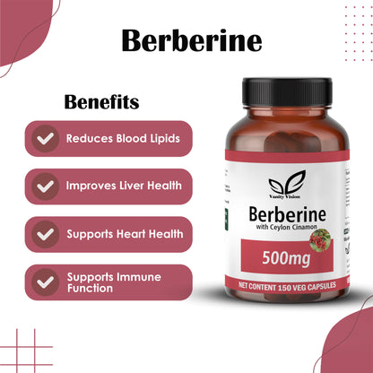 Berberine 500mg 150 Capsules in a Pack