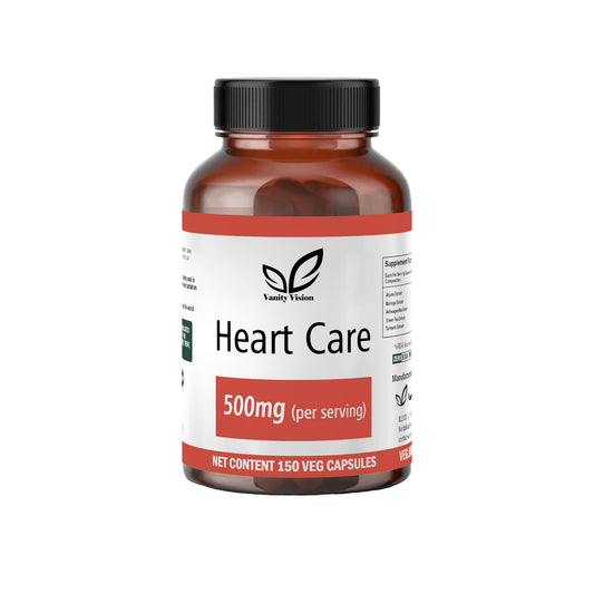 Heart Care 500mg Capsules –for Cardiovascular Health, Circulation, and Heart Function